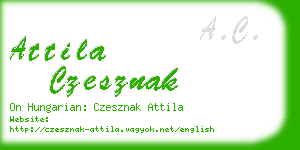 attila czesznak business card